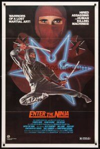 6p293 ENTER THE NINJA 1sh '81 human killing machines, cool ninja images!