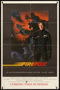 6p319 FIREFOX advance 1sh '82 cool C.D. de Mar art of killing machine, Clint Eastwood!