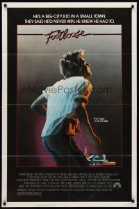 6p335 FOOTLOOSE 1sh '84 teenage dancer Kevin Bacon has the music on his side!