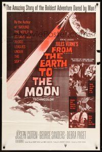 6p346 FROM THE EARTH TO THE MOON 1sh R60s Jules Verne's boldest adventure dared by man!