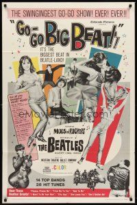 6p369 GO-GO BIGBEAT 1sh '65 The Beatles and other rockers, the swingingest go-go show ever!