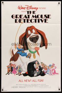 6p385 GREAT MOUSE DETECTIVE 1sh '86 Walt Disney's crime-fighting Sherlock Holmes rodent cartoon!