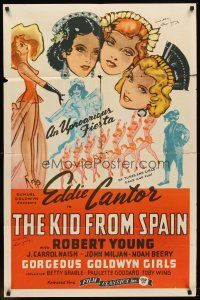 6p483 KID FROM SPAIN signed 1sh R44 by Robert Young, cool art of pretty women!