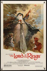6p534 LORD OF THE RINGS 1sh '78 Ralph Bakshi cartoon, classic J.R.R. Tolkien novel, Jung art!