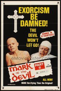 6p569 MARK OF THE DEVIL 2 1sh '74 banned in 19 countries, more horrifying than the original!