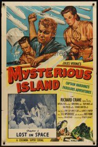 6p597 MYSTERIOUS ISLAND chapter 1 1sh '51 Menace of the Mercurians,sci-fi serial, Jules Verne novel!