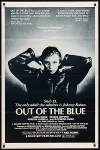 6p653 OUT OF THE BLUE 1sh '80 young punk Linda Manz, directed by Dennis Hopper!