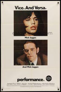 6p664 PERFORMANCE int'l 1sh '70 directed by Nicolas Roeg, Mick Jagger & James Fox trading roles!