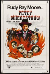 6p667 PETEY WHEATSTRAW 1sh '77 rare Rudy Ray Moore, The Devil's Son-In-Law!