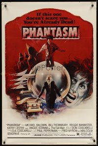 6p669 PHANTASM 1sh '79 if this one doesn't scare you, you're already dead, cool art by Joe Smith!