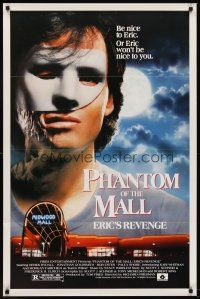 6p670 PHANTOM OF THE MALL 1sh '88 Pauly Shore, Derek Rydall in title role!