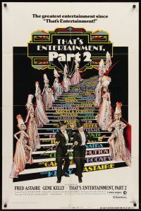 6p891 THAT'S ENTERTAINMENT PART 2 style B 1sh '75 Fred Astaire, Gene Kelly & many MGM greats!