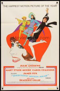 6p903 THOROUGHLY MODERN MILLIE 1sh '67 Bob Peak art of singing & dancing Julie Andrews!