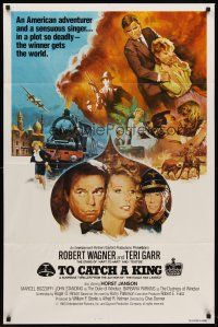 6p916 TO CATCH A KING int'l 1sh '84 Robert Wagner, Teri Garr, cool action artwork by Thurston!