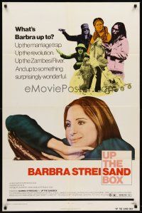 6p952 UP THE SANDBOX style B 1sh '73 many images of wacky Barbra Streisand!