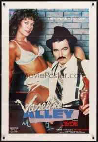 6p955 VASELINE ALLEY video/theatrical 1sh '85 sexy Barbi Dahl in lingerie & Burt Drenolds w/gun!