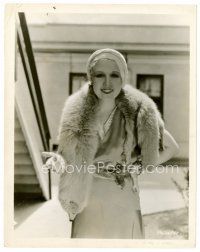 6r064 ANITA PAGE 8x10 still '31 great close up wearing mink before filming Sidewalks of New York!