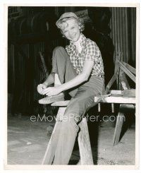 6r069 ANNE FRANCIS candid 8x10 still '55 cool image of young actress from Bad Day at Black Rock!