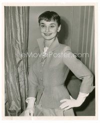 6r083 AUDREY HEPBURN 8x10 still '50s great waist-high smiling portrait of the legendary actress!
