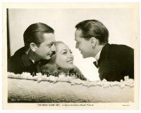 6r116 BRIDE WORE RED 8x10 still '37 sexy Joan Crawford between Franchot Tone & Robert Young!