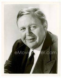 6r133 CHARLES LAUGHTON 8x10 still '50s great smiling head & shoulders portrait in suit & tie!