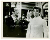 6r141 CHINESE CONNECTION 8x10 still '73 Lo Wei's Jing Wu Men, startled Bruce Lee gets slapped!