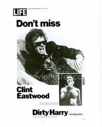 6r177 DIRTY HARRY 8x10 still '71 Clint Eastwood classic, cool Life magazine teaser image!