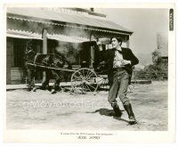 6r353 JESSE JAMES 8x10 still '39 Tyrone Power in title role in street shoot-out!