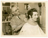 6r367 JOHNNY MACK BROWN candid 8x10 still '31getting his first haircut in 9 months after westerns!