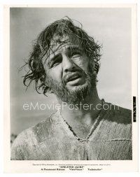 6r499 ONE EYED JACKS 8x10 still '61 great close up of Marlon Brando with beard & wet hair!