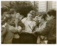 6r545 REBEL WITHOUT A CAUSE 7.25x9.25 still '55 angry crowd of teens close in on James Dean!