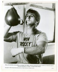 6r568 ROCKY 8x10 still '77 great image of boxer Sylvester Stallone on speed bag!