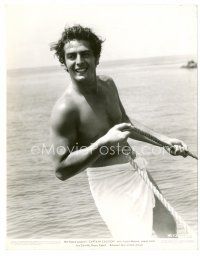 6r708 VICTOR MATURE 7.5x9.75 still '40 youthful barechested smiling portrait from Captain Caution!