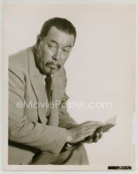 6r718 WARNER OLAND slabbed 8x10 still '30s great close portrait in suit & tie as Charlie Chan!