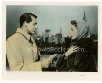 6r002 AFFAIR TO REMEMBER color 8x10 still '57 Cary Grant & Deborah Kerr in front of New York skyline