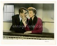 6r003 AFFAIR TO REMEMBER color 8x10 still '57 close up of Cary Grant & Deborah Kerr holding hands!