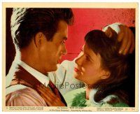 6r009 EAST OF EDEN color 8x10 still #11 '55 romantic close up of James Dean & Julie Harris!