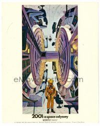 6r029 2001: A SPACE ODYSSEY English FOH LC '68 Kubrick, cool vertical art by Bob McCall, Cinerama!