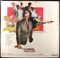 6s259 POINT BLANK linen 6sh '67 cool art of Lee Marvin, Angie Dickinson, John Boorman film noir!