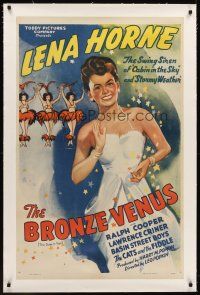 6s018 BRONZE VENUS linen 1sh R40s The Duke is Tops, great art of beautiful Lena Horne!