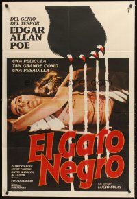 6t142 BLACK CAT Argentinean '80 Lucio Fulci's Il Gatto Nero, bloody image, feline horror!
