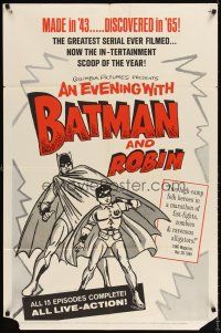 6t008 BATMAN 1sh R65 great different artwork, An Evening with Batman and Robin!