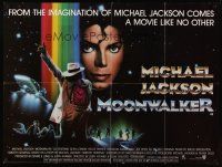 6t295 MOONWALKER British quad '88 great sci-fi art of pop music legend Michael Jackson!