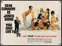 6t301 YOU ONLY LIVE TWICE British quad '67 art of Sean Connery as James Bond by Robert McGinnis!