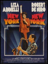 6t330 NEW YORK NEW YORK French 15x21 '77 Robert De Niro plays sax while Liza Minnelli sings!