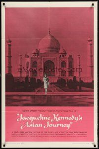 6t044 JACQUELINE KENNEDY'S ASIAN JOURNEY 1sh '62 great image of Jackie in front of Taj Mahal!