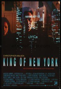 6t221 KING OF NEW YORK 1sh '90 Christopher Walken, directed by Abel Ferrara!