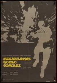 6t349 RED BADGE OF COURAGE Polish 23x33 '51 Stephen Crane Civil War novel, Rapnicki art of soldier!
