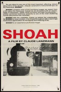 6t079 SHOAH 1sh '85 Claude Lanzmann's World War II documentary about the Holocaust!