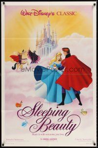 6t081 SLEEPING BEAUTY 1sh R86 Walt Disney cartoon fairy tale fantasy classic!